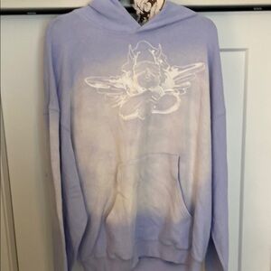 Lavender Hoodie with Angel Graphic